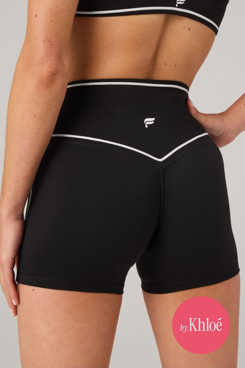 Short The No-Seam Pureluxe Tlc Short 4 Mujer - Black/Classic White 