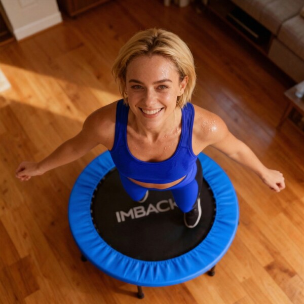 Mini Trampolin Plegable Cama Elástica Saltarín Fitness 102 Cm IMBACK Color Azul Mini Trampolin Plegable Cama Elástica Saltarín Fitness 102 Cm IMBACK Color Azul