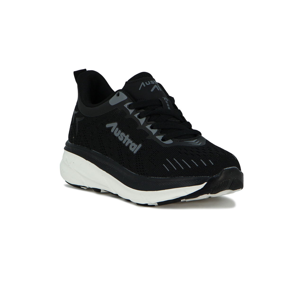 Austral Champion Kid D Teen Running - Negro/Blanco - Negro-Blanco 
