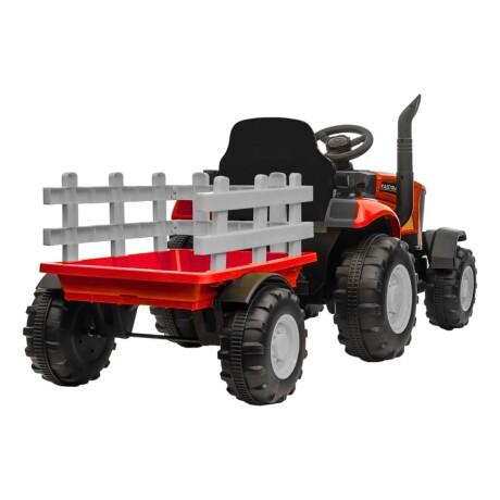 Tractor con Remolque Lumax a Batería con Luces, Sonido, MP3 y USB Rojo
