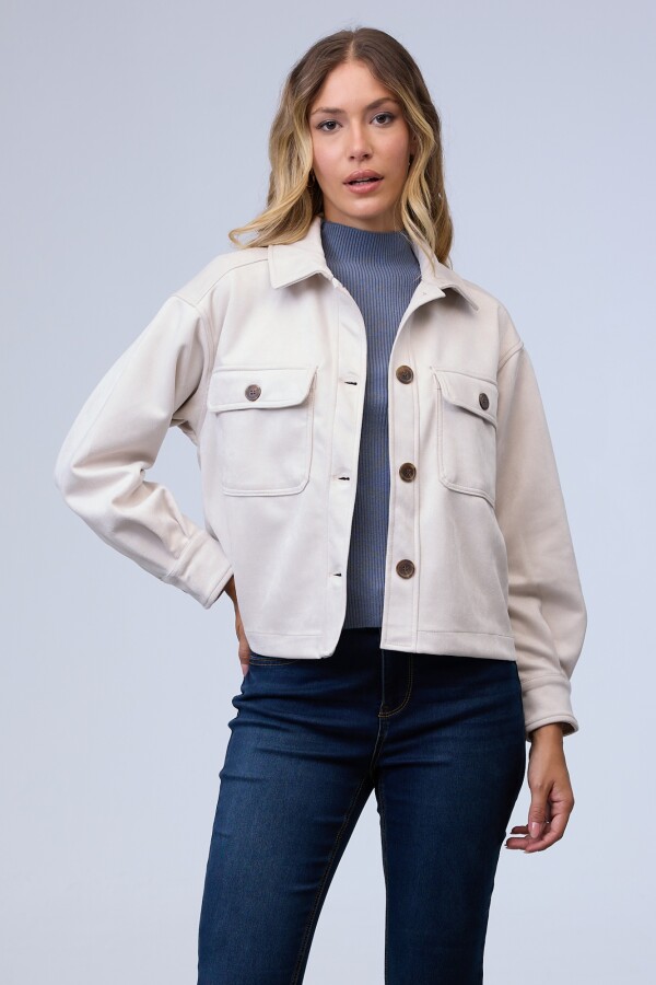 Chaqueta Suede BEIGE CLARO