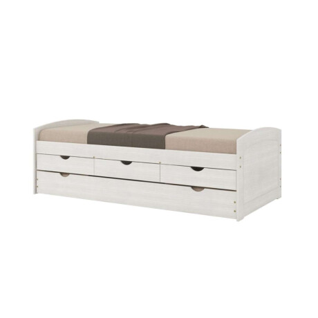 Cama Marinera 1 Plaza Con Cajones Ulli Blanco