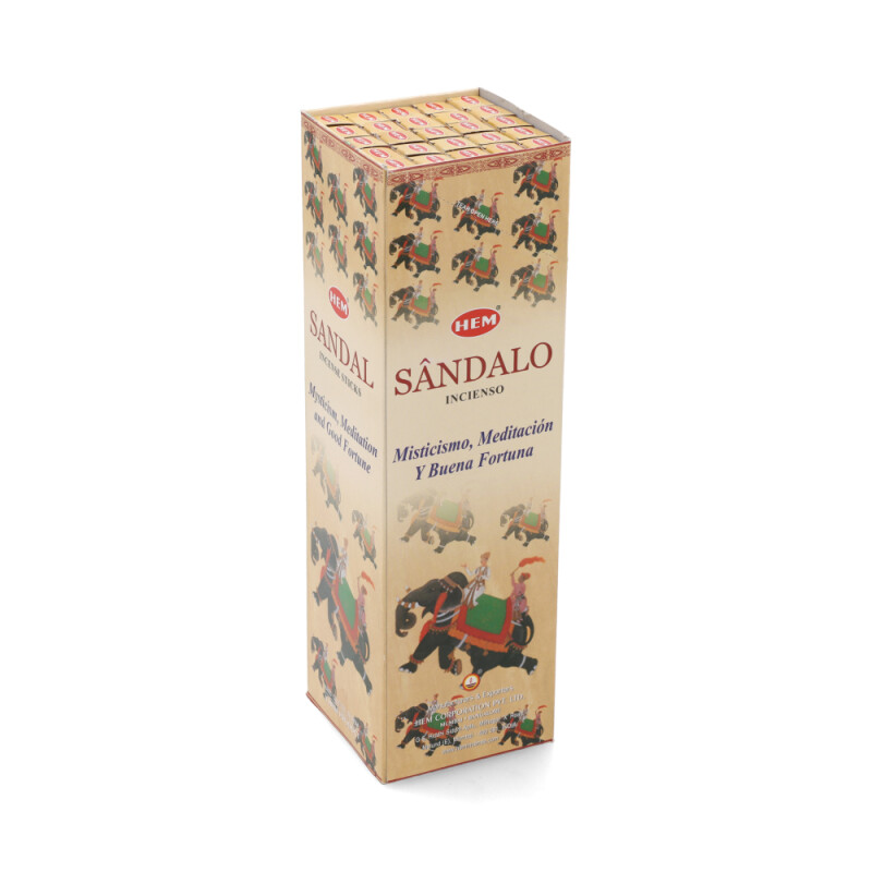 INCIENSO HEM CAJA DE CARBÓN X25 Sándalo