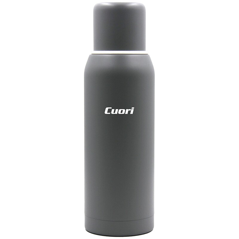 Termo Cuori Ícaro 1 L De Acero Inoxidable Con Tapón Cebador Para Mate Y Bebidas Gris