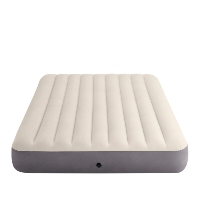 INTEX COLCHON DURA-BEAM BASICO 2 PLAZAS - VALVULA 2en1 CREMA Intex Colchon Dura-beam Basico 2 Plazas - Valvula 2en1 Crema
