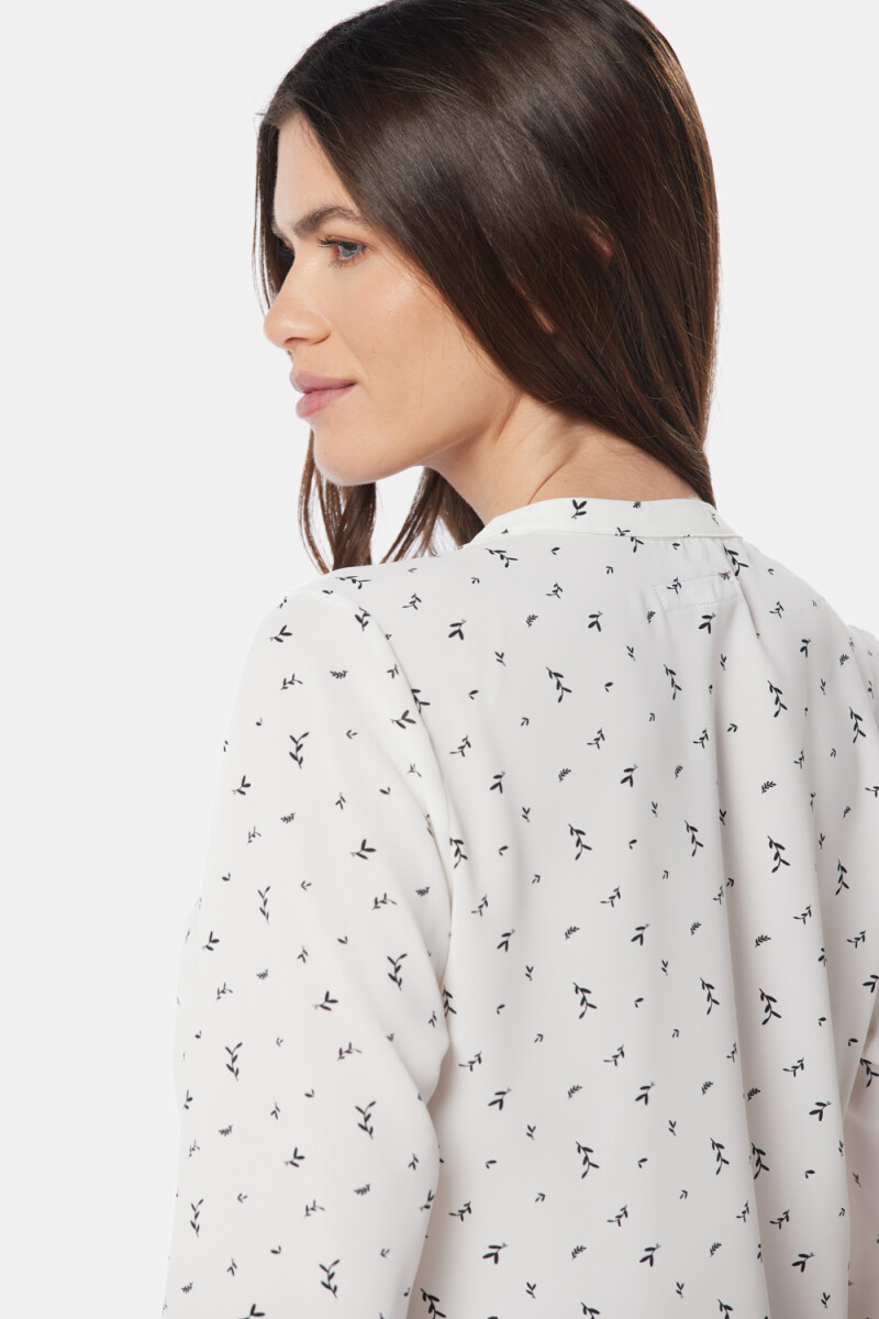 BLUSA CUELLO MAO - Flores 