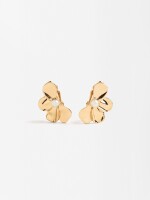Pendientes Media Flor dorado