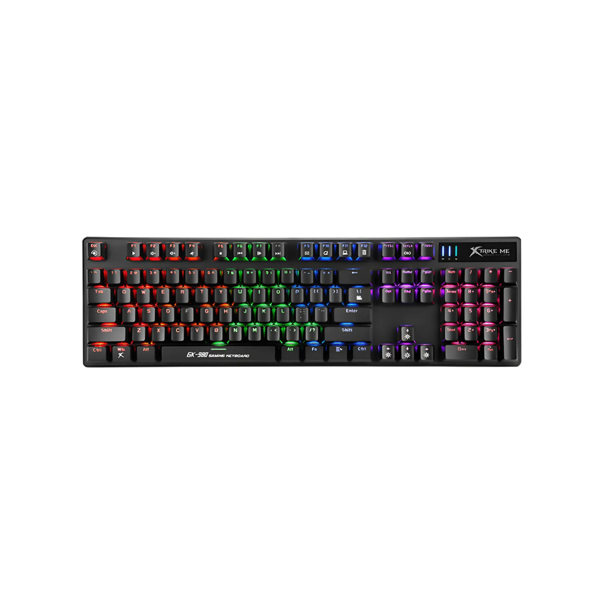 Teclado Gamer c/ Luz Arcoiris Anti-Ghosting XTrike Me GK-980 - Negro 