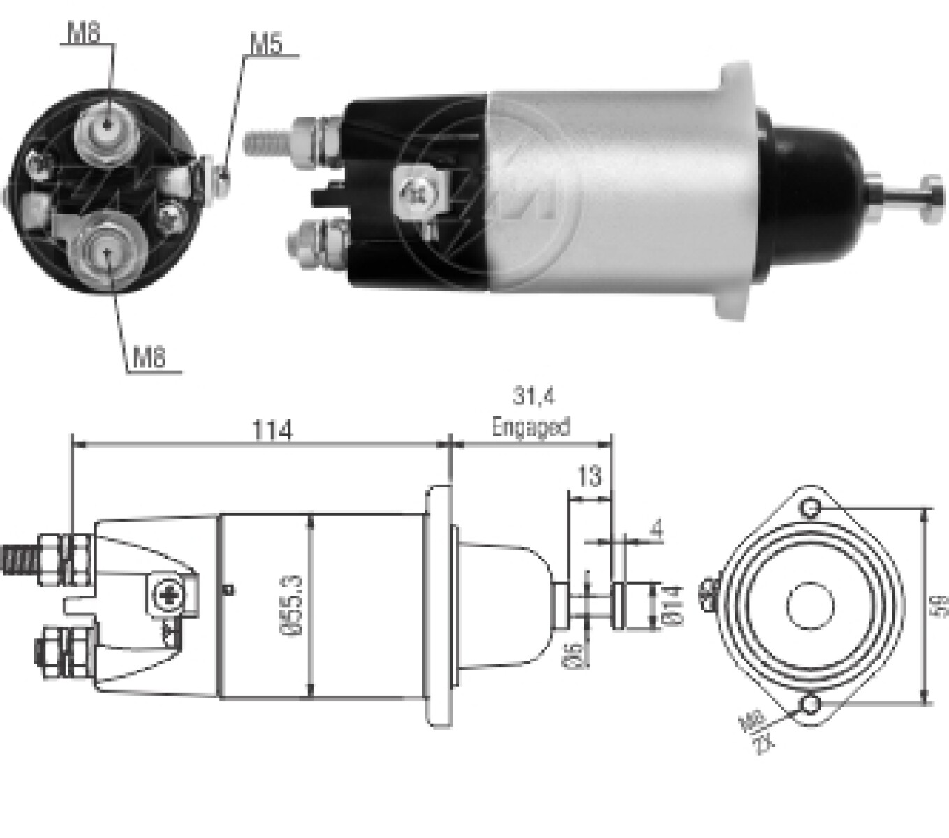AUTOMATICO DE ARRANQUE MITSUBISHI FUSO 24V ZM 