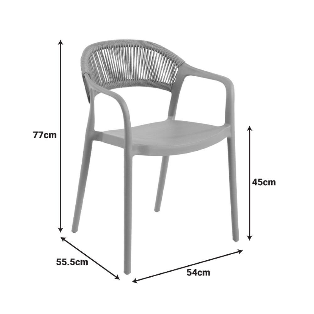 Silla de Jardín Valencia Gris