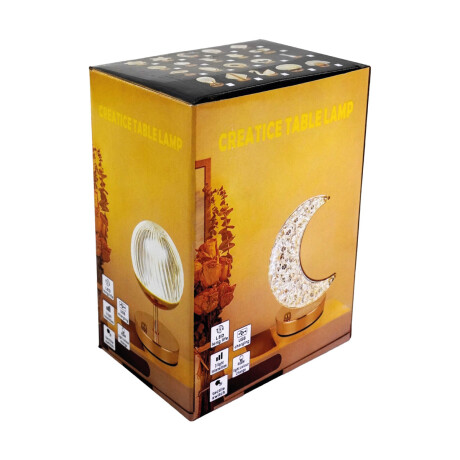 LAMPARA LED MEDIA LUNA 19CM ALTO BASE PLASTICO 10CM DIAM DORADA USB LAMPARA LED MEDIA LUNA 19CM ALTO BASE PLASTICO 10CM DIAM DORADA USB