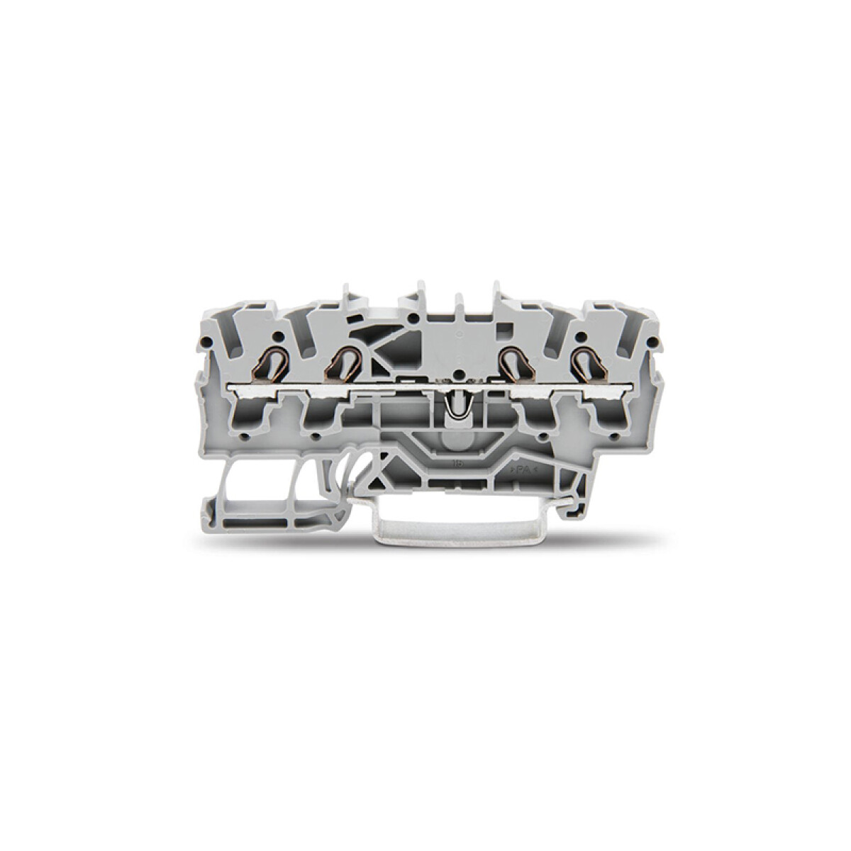 Borne de 4 bocas p/riel 2,5mm² gris - WG2701 