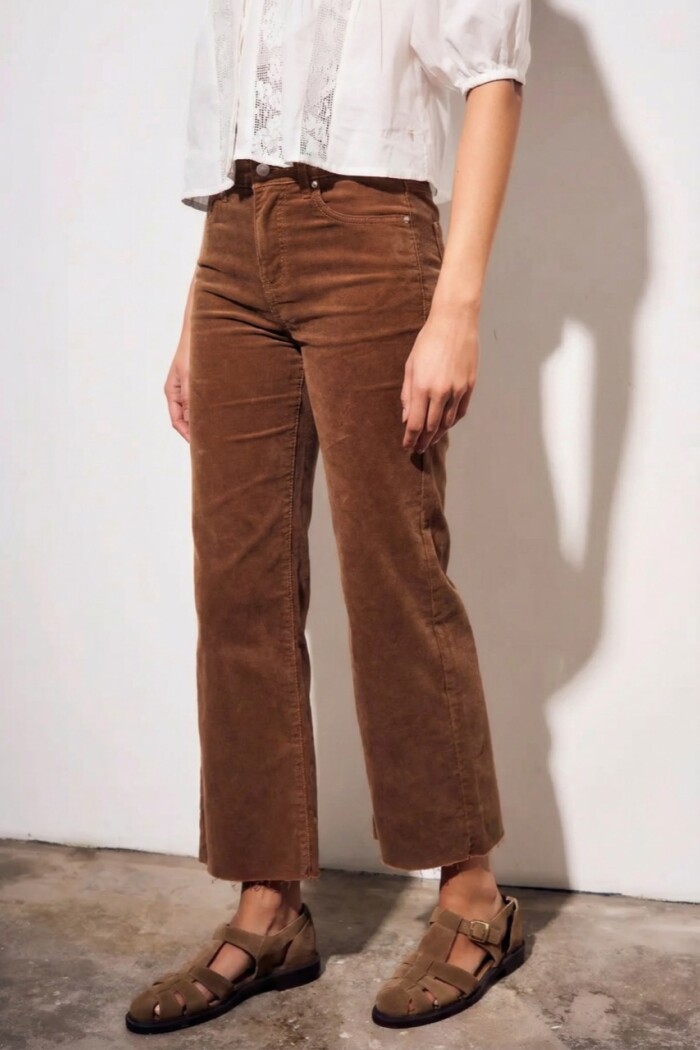 Jean Flared Wide Leg Chocolate