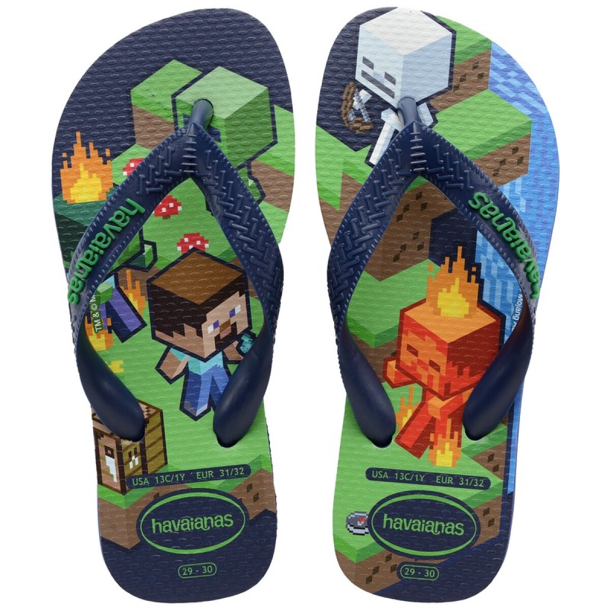 Ojotas Havaianas Kids Minecraft - Azul 