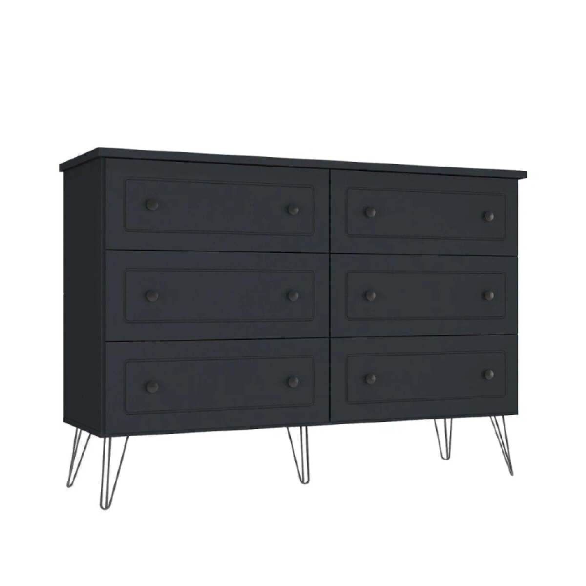 Comoda 6 Cajones Americana Plus Grafito 