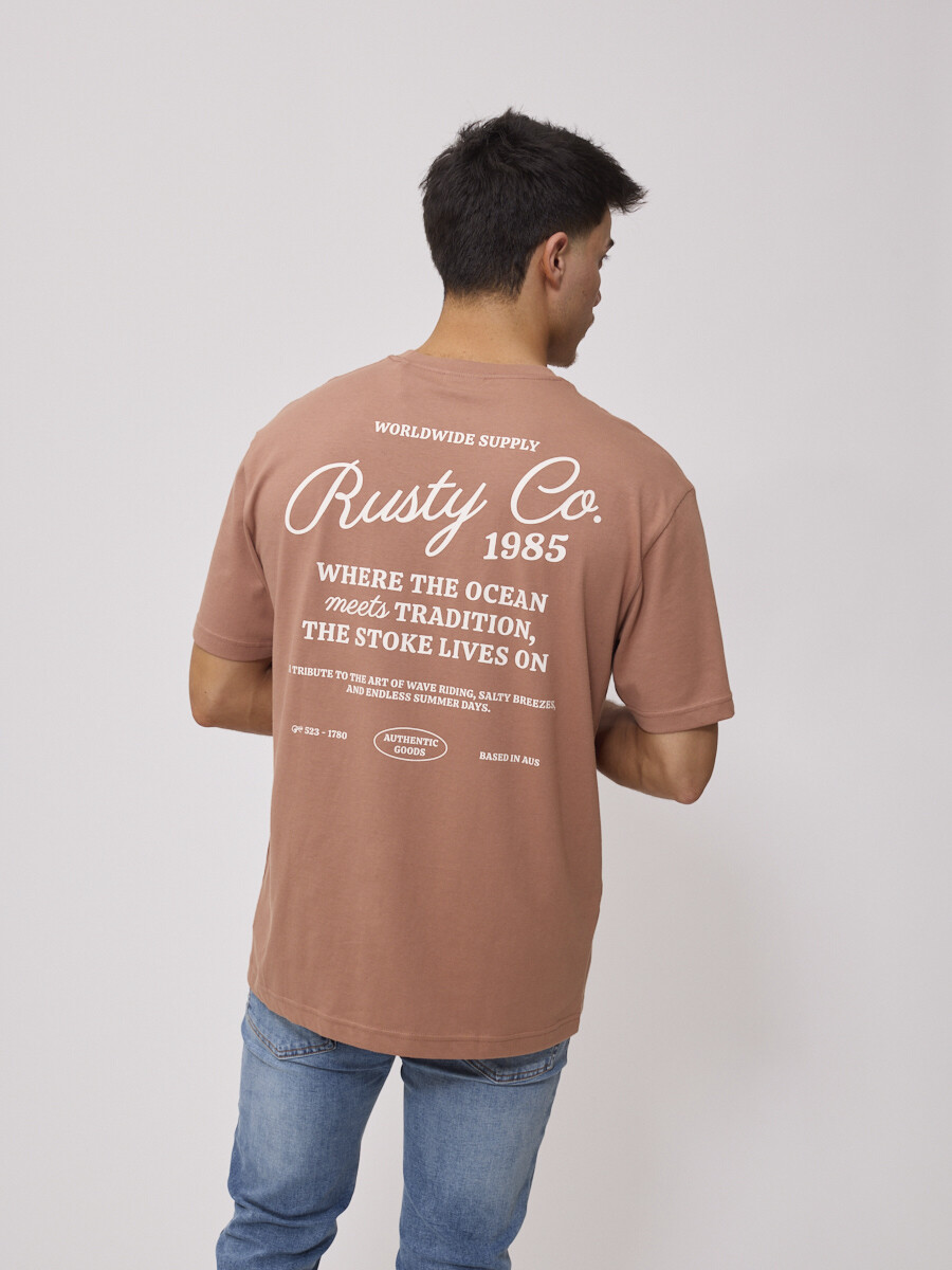 T-SHIRT LYRAT RUSTY - Tostado 