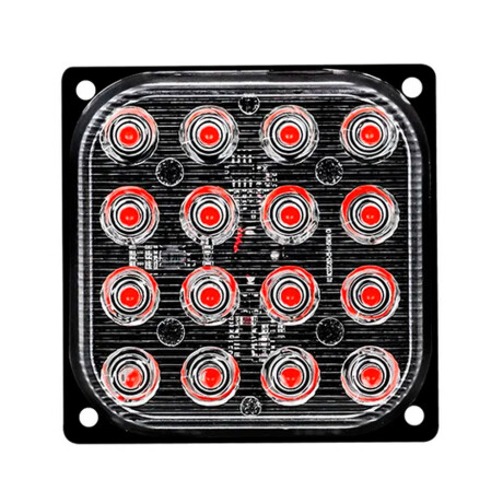 FAROL - FARO 16 LED ROJO 85X85 12/24V - FAROL - FARO 16 LED ROJO 85X85 12/24V -