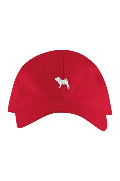 Gorro Visera Con Bordado Rojo