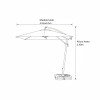 SOMBRILLA BGE C/LUZ SOLAR DOBLE BASE 3M Unica