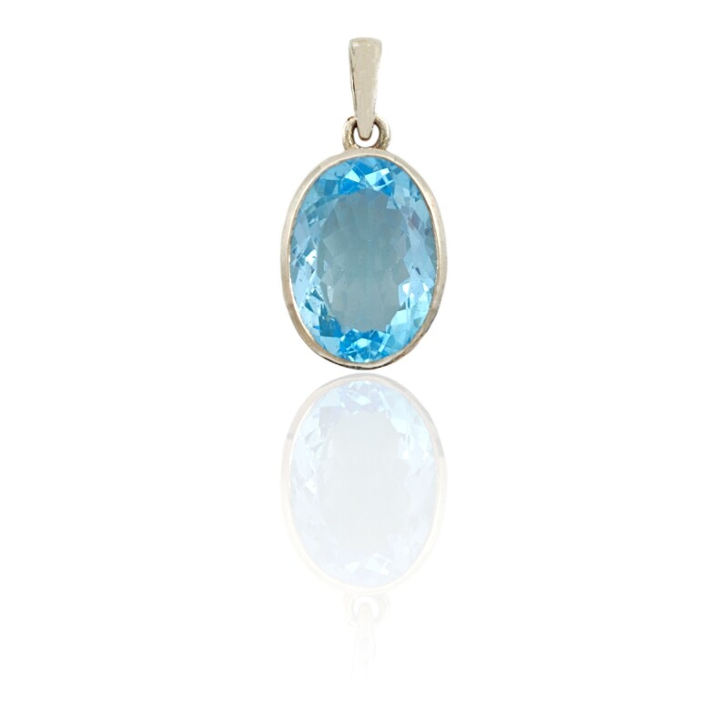 Dije Colgante Oval-Plata 925-Agua Marina-CP3991 Conpiedra