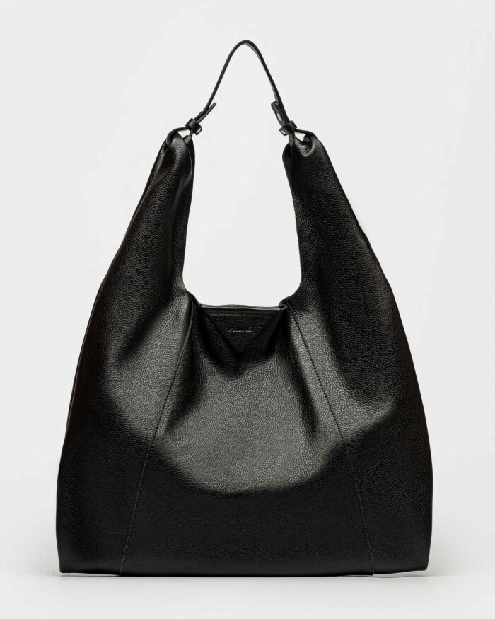 Bolso The Shopping en cuero graneado Negro