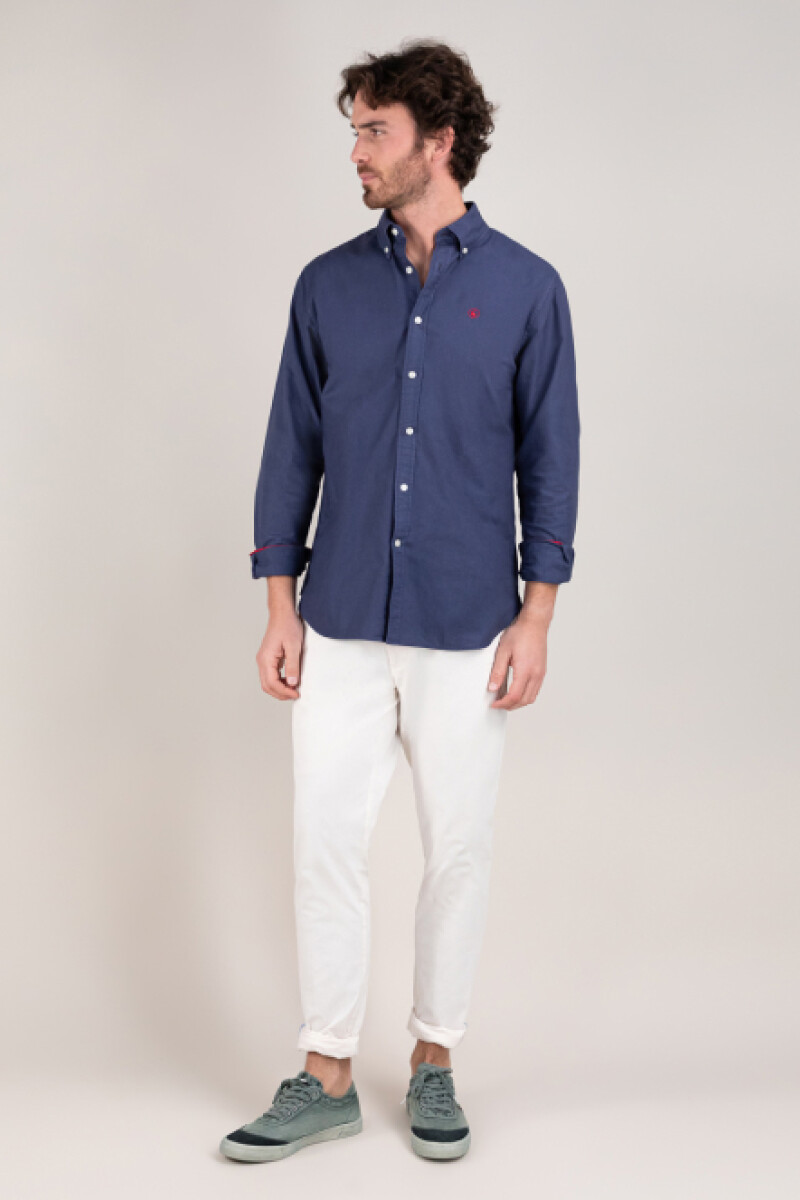 Camisa Garment Dyed Marino