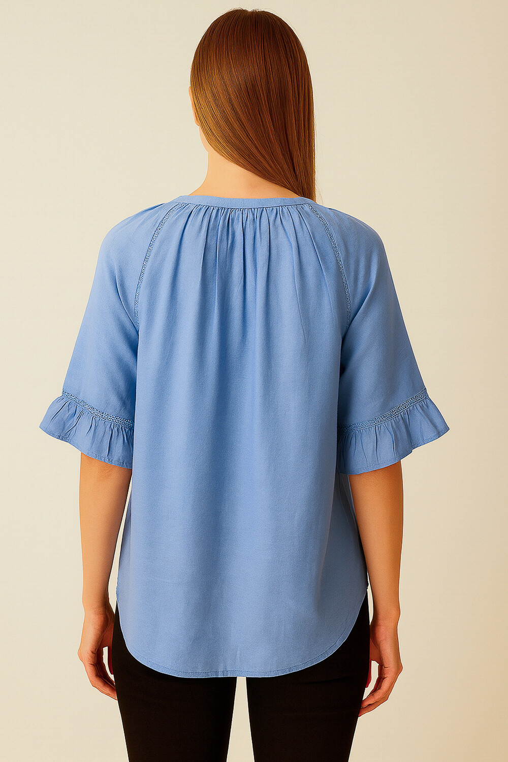 Blusa Xelma Celeste Claro