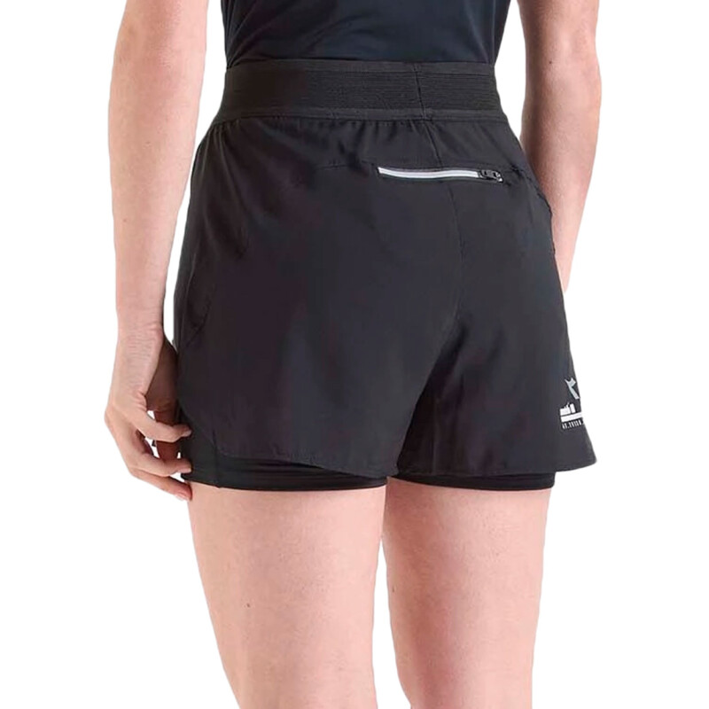 Short Deportivo con Calza Mujer Diadora Negro