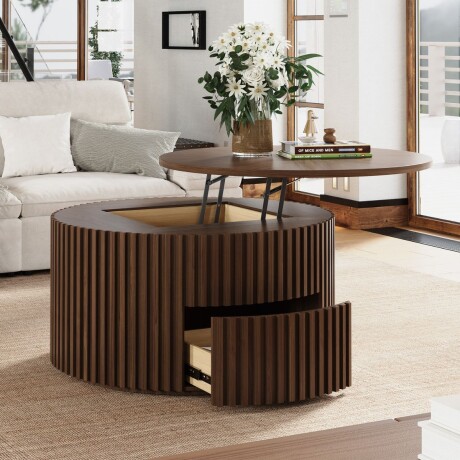 MESA DE CENTRO 3D MARRÓN - CIRCULAR