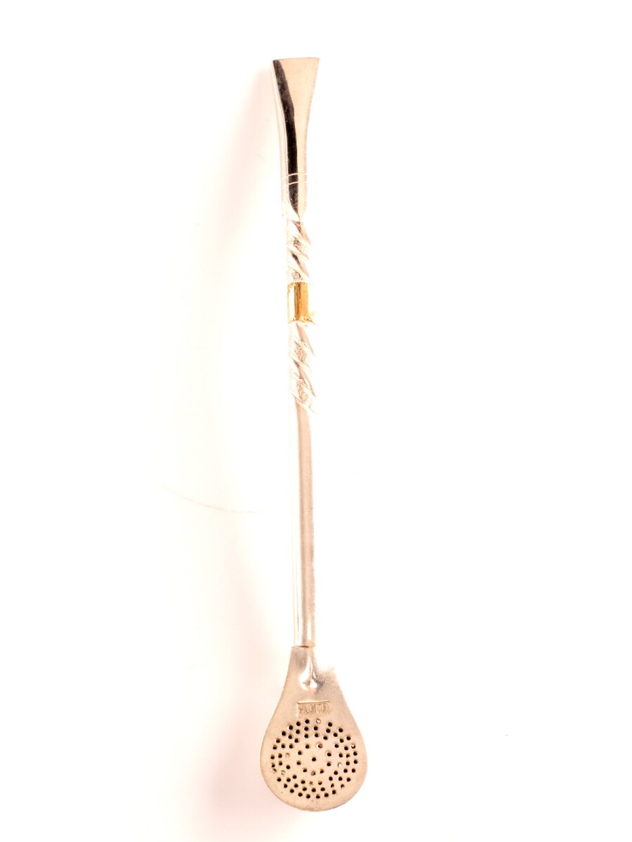Bombilla De Plata y Oro - S37 