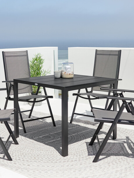 Mesa de jardín MADERUP A90xL90 negro Mesa de jardín MADERUP A90xL90 negro