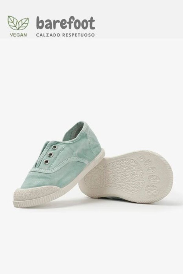 Zapatilla inglesa barefoot aqua Verde