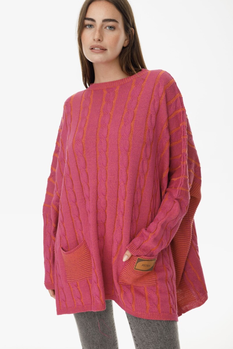 Sweater Oceano Magenta/Naranja