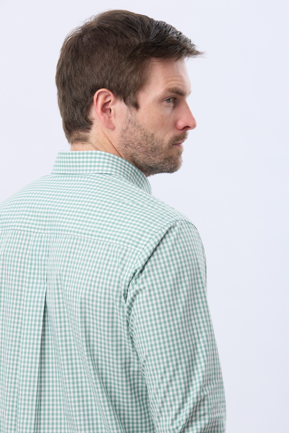 CAMISA CUADROS MANGA LARGA Verde