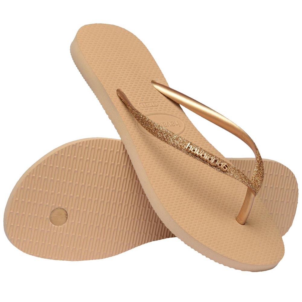 Sandalias Havaianas Slim Glitter Ii Mujer Dorado