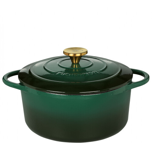 Olla Hierro Redonda 24cm Verde Oscuro Olla Hierro Redonda 24cm Verde Oscuro