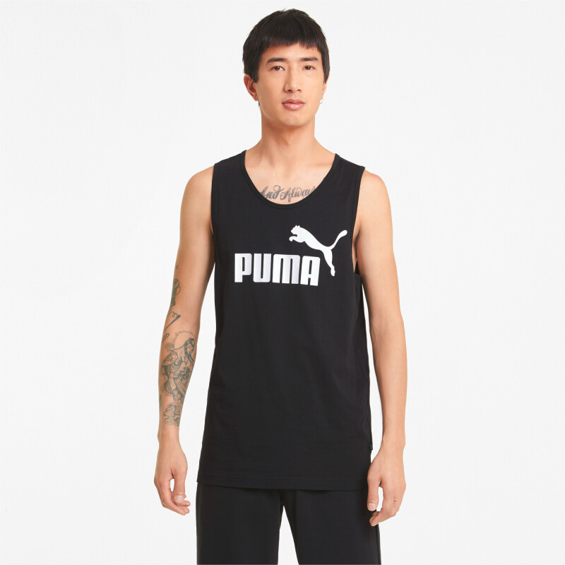 Remera Essentials Tank de Hombre Negro