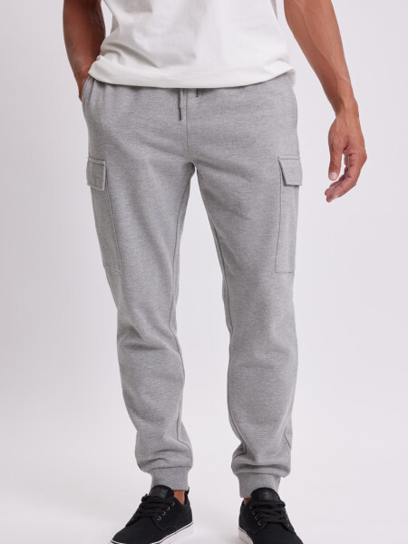 Pantalón deportivo jogger básico Gris Melange