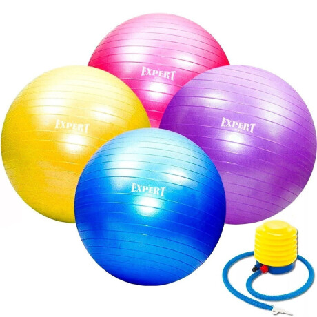 Pelota De Pilates 95cm Fitness Yoga Gymball +inflador Azul