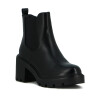 Darkness Bota De Dama Caña Baja Taco Cuadrado C/ Elast - Negro Negro