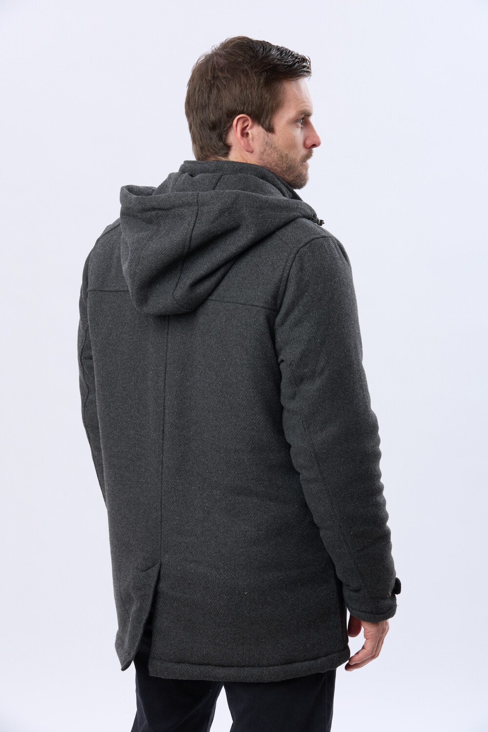 SACO DE PAÑO CON CAPUCHA Gris