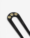 Peinetas y Palitos Acrilico Palito De Acrilico Con Detalles En Metal - Negro