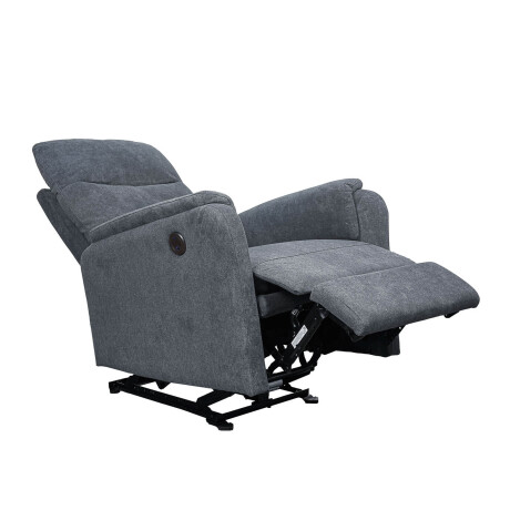 SOFÁ RECLINABLE ELÉTRICO 1 CUERPO TELA GRIS HOMERO