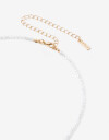 Collares Largos Color Collar Largo Beads Facetados - Blanco Crema