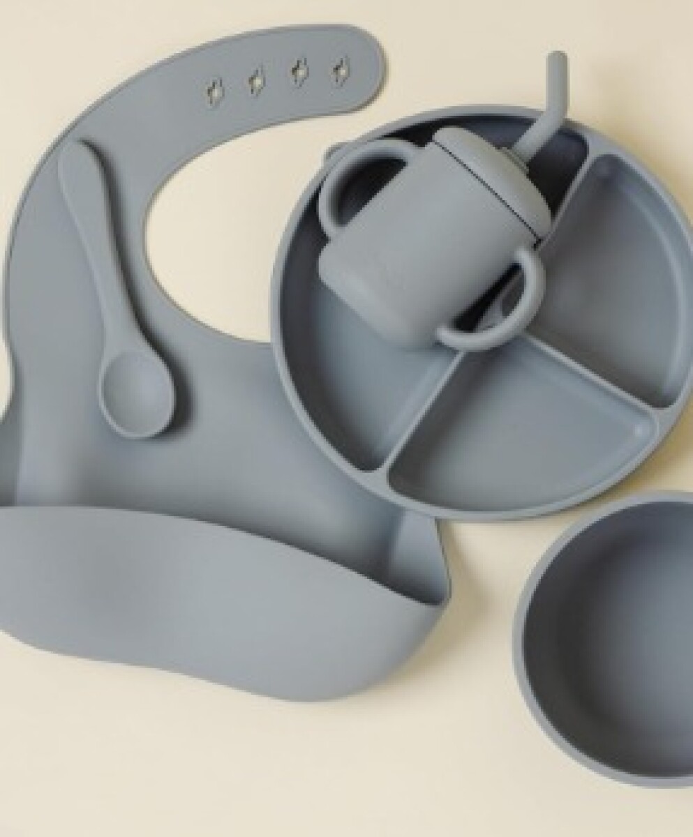Set alimentacion silicona HUANGER - celeste 