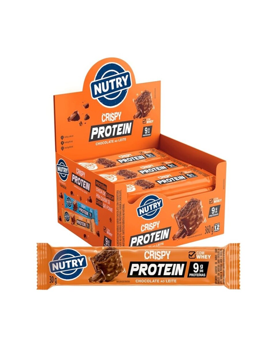 Barra de proteina 30g x12 Nutry - Chocolate 