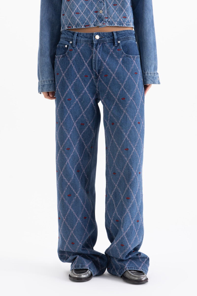 JEANS STRAIGHT KISS Azul