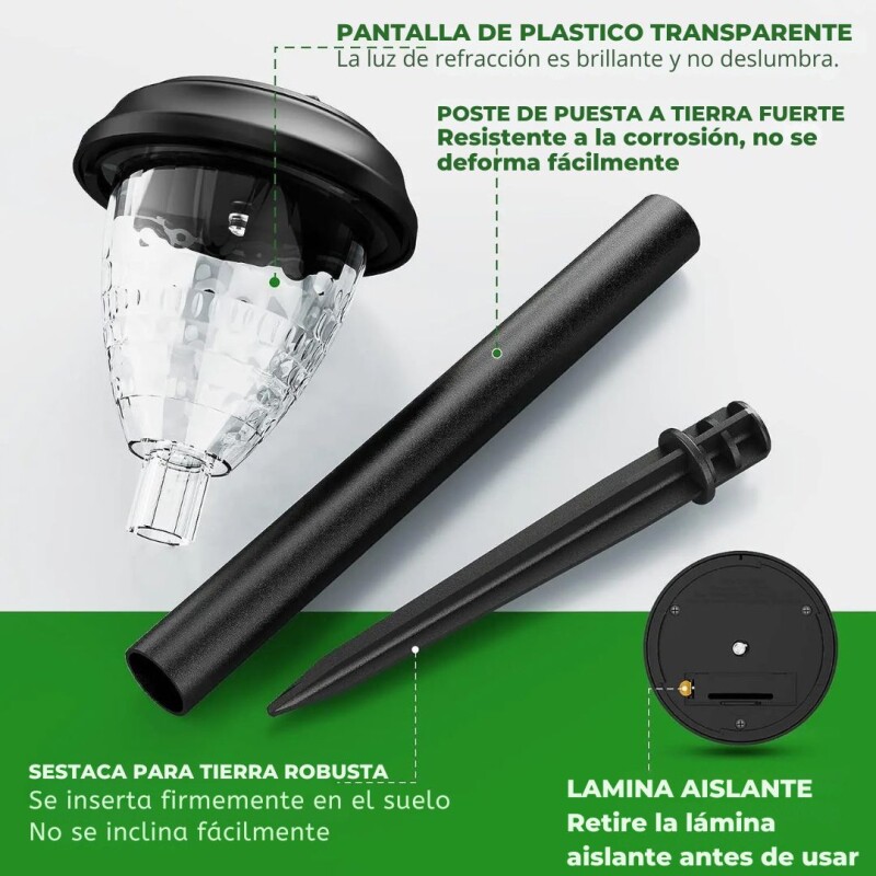 Lampara Exterior Solar Foco Farol Jardin Patio X6 Unid Lampara Exterior Solar Foco Farol Jardin Patio X6 Unid