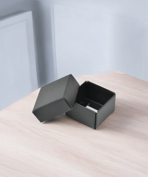Caja eco 01 - 4x4x2,5 cm. NEGRO