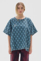 T-shirt Row Print Blue